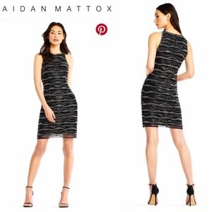 Aidan Mattox beaded sleeveless cocktail dress